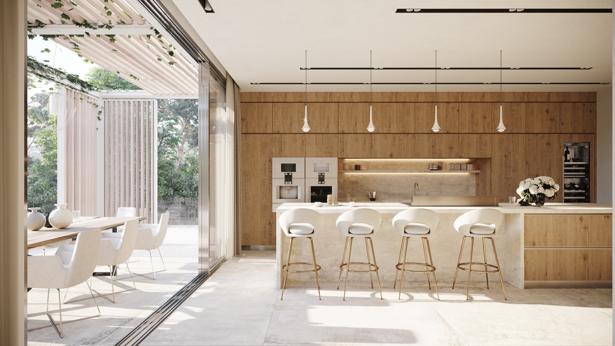 Smart Space-saving Solutions: Wall-mounted Slim Stainless Cabinets with Pull-out Pantries